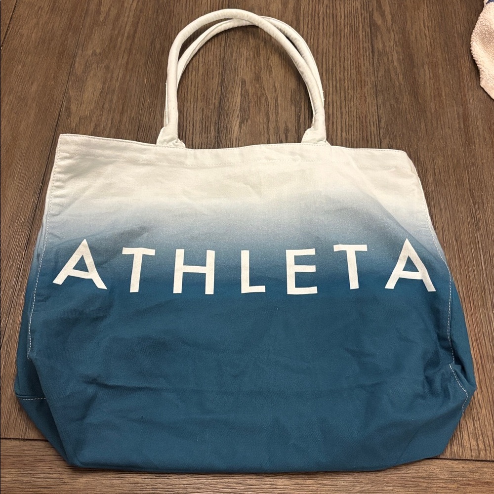 Athleta Ombre Blue and White Tote